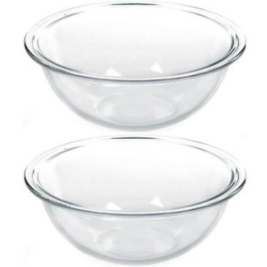 Imagem de 2 Tigelas de Vidro Marinex Plus Astral 1,5L Potes Redondos Transparent