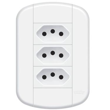 Imagem de Conjunto de 3 Tomadas 2p+t 10a-250 Volts Blanc Mais 11239214 Fame Conjunto 3 Tomada Padrao 2p+t