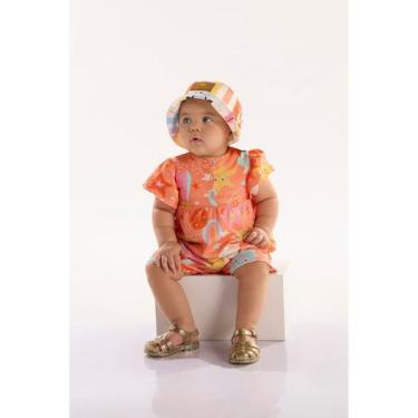 Imagem de Macaquinho para Bebê Menina em Meia Malha Interestelar Três e Já, Lara