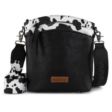 Imagem de Bolsa tiracolo Montana West com compartimentos duplos com estampa de v