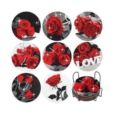 Imagem de Conjunto De Porta-Copos Com Strass Dog Beach Lighthouse, 8 Peças, Resi