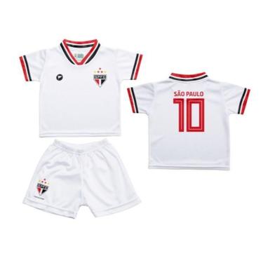 Imagem de Conjunto São Paulo Uniforme Infantil Branco - Torcida Baby