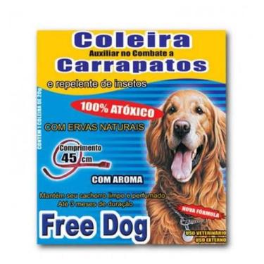 Imagem de Coleira Freedog FreeCat Natural Antipulgas Pet Cachorro Gato Anti Pulg