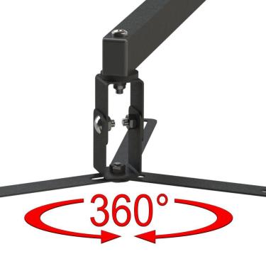 Imagem de Suporte Projetor Datashow Mini Led Parede Braço 100 Cm - Preto