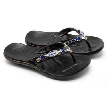 Imagem de Chinelo Feminino Alcalay Antiderrapante Para Dor Nos Pés e Pernas com Detalhe na Tira Ch06R-Feminino