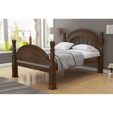 Imagem de Cama Queen Size Eliane Pezeira Alta De Madeira Maciça Pinus