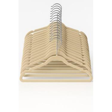 Imagem de Kit 20 Cabide Infantil Veludo Slim Ultra Fino Não Escorrega - RRister,