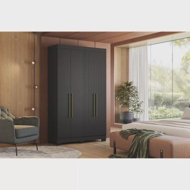 Imagem de Guarda-roupa Solteiro Ripado 4 Portas Dakota