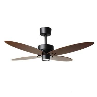 Imagem de Ventilador de Teto Maiorca Preto Fosco 4 Pás Tabaco Led 16W 3000K 127V