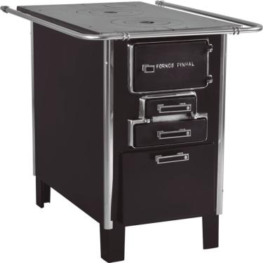 Imagem de Fogão a Lenha Econômico Fornos Pinhal N1 com Caixa e Chapa Superior em Ferro Fundido Preto sem Voltagem