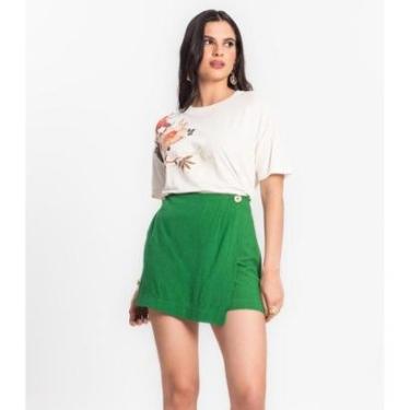 Imagem de Shorts Saia Feminino Em linho Strong Endless Verde-Feminino