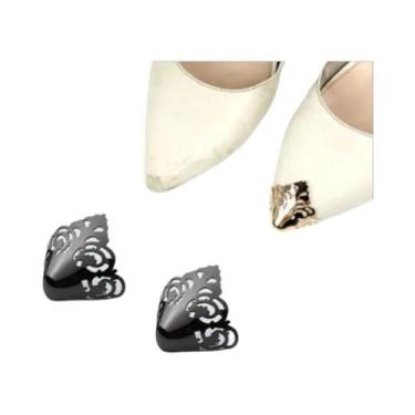 Imagem de Protetores De Bico Metálicos De Luxo Para Sapatos Femininos De Salto A