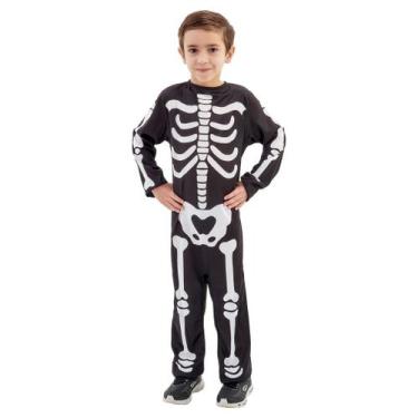 Imagem de Fantasia Esqueleto Infantil Halloween - Rei Eli Ana, M
