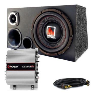 Imagem de Caixa Trio Dutada Sub Detoner 12 300 Wrms + Modulo Taramps