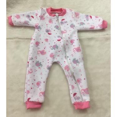 Imagem de Macacão de bebê com zíper - Love Baby, Rosa, 9 meses