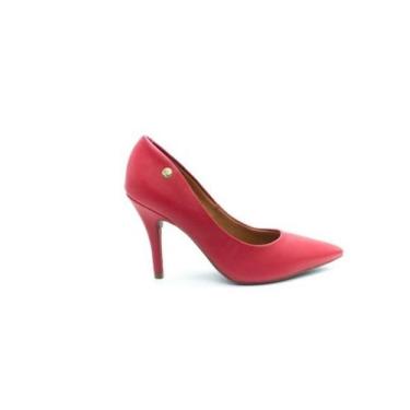 Imagem de Sapato Feminino Vizzano de Salto Alto Social Scarpin Pelica  Vermelho 