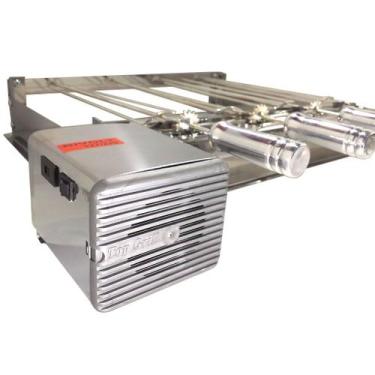 Imagem de Grill Giratório Inox  Kit 520 Baixo com 4 Espetos de Cabo Alumínio - n