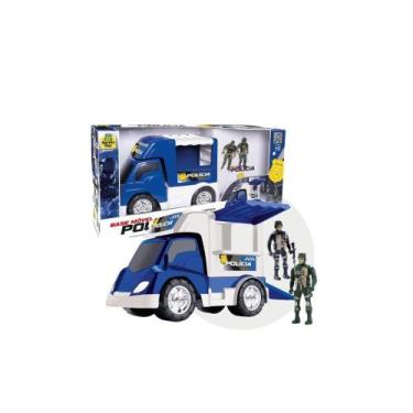 Imagem de Caminhao base movel policia brinquedo samba toys divertido