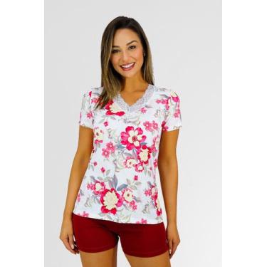 Imagem de Pijama Feminino Liganete Mariah - Praqnome, Vermelho, G