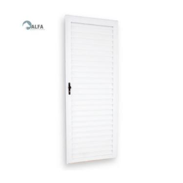 Imagem de Porta Palheta (FECHADA) DIREITA alumínio branco - Linha 25 - ALFA, 210