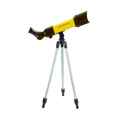 Imagem de Telescópio Astronômico Educativo Foco Ajustável Amarelo Polibrinq - BP