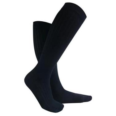 Imagem de Meia Panturrilha Supportline Unissex 18-22mmHg Preto XG Venosan