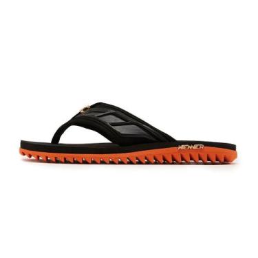 Imagem de Chinelo kenner kivah full force masculino dkd, Preto, Laranja, 40