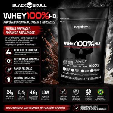 Imagem de WHEY 3W 100% HD 900G REFIL - BLACK SKULL - Suplemento Proteico - no-br