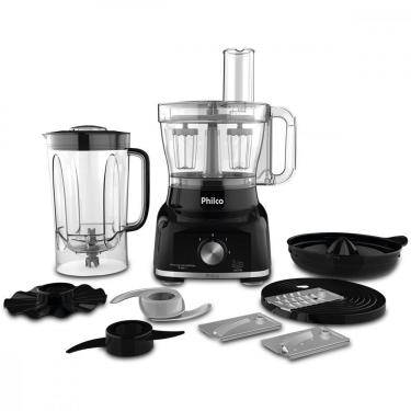 Imagem de Multiprocessador Philco PMP1600 9 em 1 2 Velocidades 1400W Preto 110V com Jarra 2,1L e Copo 3,2L
