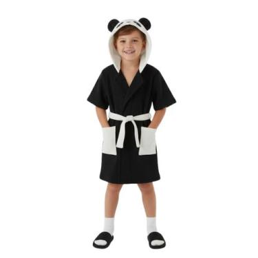 Imagem de Toalha Roupão Infantil Bebe Criança Piscina Capuz Bichinho - - anjo da