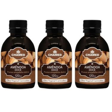 Imagem de Kit 3 Óleos Vegetais De Amêndoa Doce 120Ml - Chamel