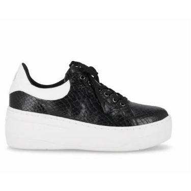 Imagem de Tenis feminino piccadilly, Preto, Branco, 38