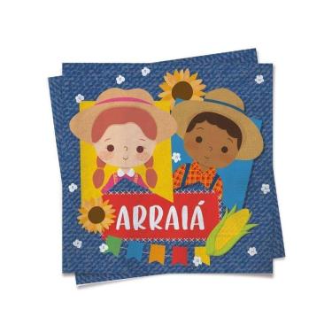 Imagem de Guardanapo de Papel Quadrilha Junina 24,5x24,5cm 20 Unidades Cromus