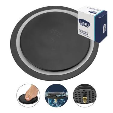Imagem de Ralo Click Metal REDONDO BLACK 15cm Smart DEPOT