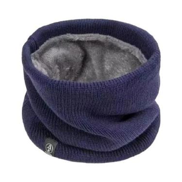 Imagem de Cachecol Feminino De Inverno Em Pelúcia E Lã Grossa, Aquecedor De Pesc