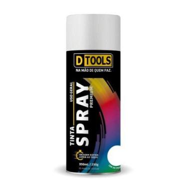 Imagem de Spray Premium Uso Geral com Tinta Acrílica Branco Fosco Dtools 350ML