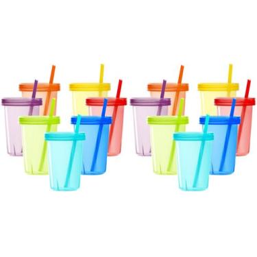 Imagem de Conjuntos de Copos Infantis Youngever 7 Peças de Plástico com Tampas e