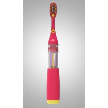 Imagem de Escova Infantil Dosadora Cerdas Macias Rosa - Congratulations Store