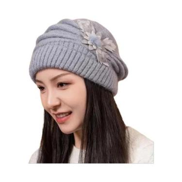 Imagem de Gorro De Lã Quente E Espesso Com Ponto Trançado, Pelúcia, Proteção Con