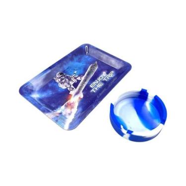 Imagem de Cinzeiro Redondo De Silicone Macio 180X125MM, Porta-Cigarros, Acessóri