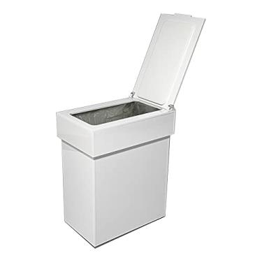 Imagem de Lixeira Acrílico 6 Litros com Tampa e Abertura Vertical