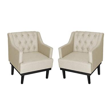 Imagem de Poltrona Decorativa Clássica Com Base Madeira Linho - DS Estofados