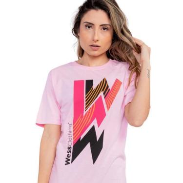 Imagem de Camiseta Geometric Triple W  Rosa She Wess Clothing