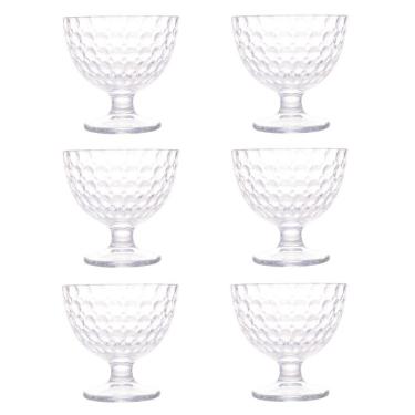 Imagem de Conjunto 6 Taças de Vidro Para Sobremesa Bolhas 298ml Lyor