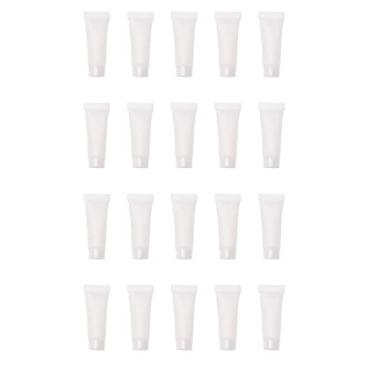 Imagem de Sowaka Tubo recarregável vazio 20 peças 10 ml recipientes cosméticos macios espremedíveis de plástico suporte de garrafas de viagem para loção cosmética amostra frasco pote estojo de pote projeto faça você mesmo