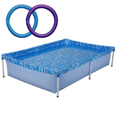 Imagem de Piscina Com Armação 1000 Litros 189 X 126 X 42 Cm + 2 Flutuadores Mor
