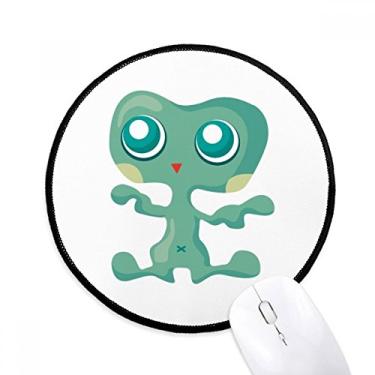 Imagem de Mouse pad Universe Alien Monster Green Alien Desktop Office Tapete Redondo para Computador