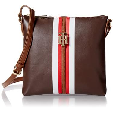 Imagem de Tommy Hilfiger Bolsa tiracolo feminina Jaden Plus, Castanho, One Size, Bolsa transversal Jaden Plus