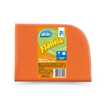 Imagem de Flanela Limpeza 28 x 38 cm P, Laranja Alklin
