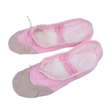Imagem de Sapatos de treino de balé Sapatos de balé Sapatos de ioga Sapatos folcloreto Pantufas bailarina Roupas de dança Ballet Suprimentos Tamanho 28, rosa, Size 8